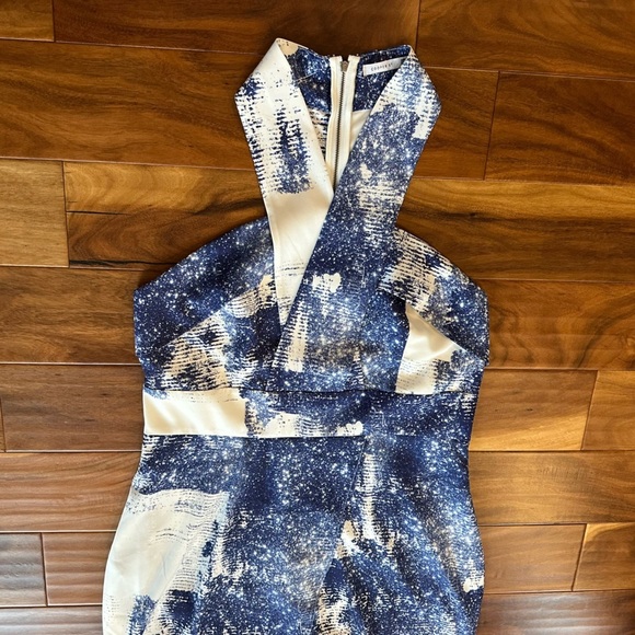 Cooper St Rise Up High-Neck Blue & White Dress size 12 - Picture 6 of 10